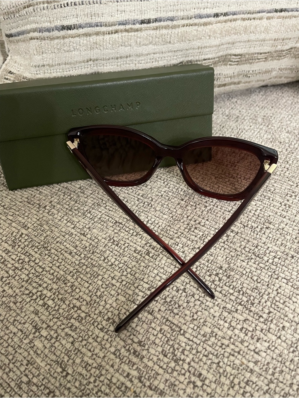 Longchamp LO695S 600 Metallic Red Cat Eye Sunglasses - Picture 6 of 9